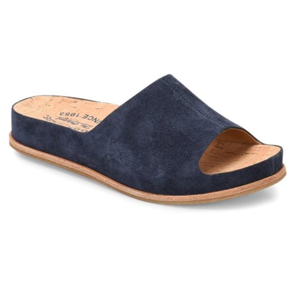 Kork-Ease Navy Suede Slide Sandal